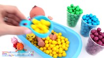 Learn Colors Baby Doll Bath Time Playing with Candy Colours RainbowLearning