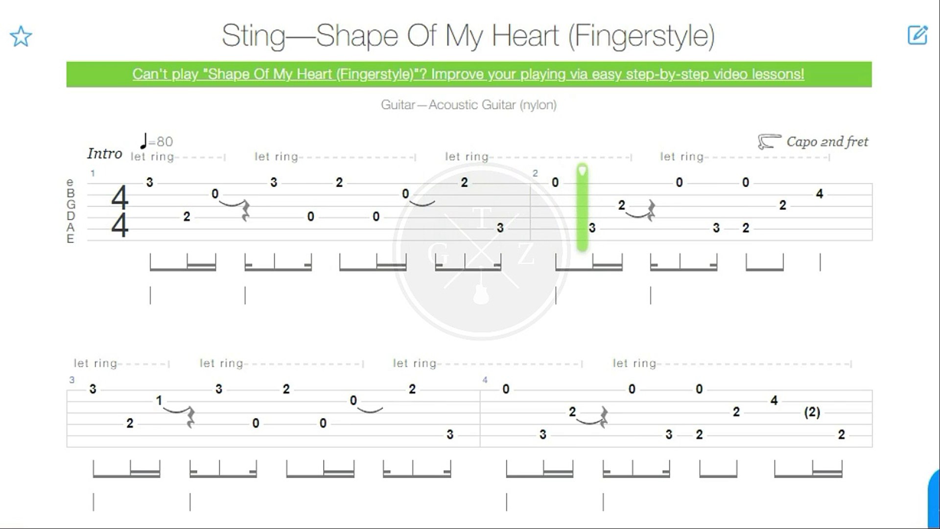 Shape of My Heart guitar tab - video Dailymotion