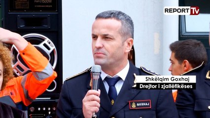 Report TV - Tiranë , Goxhaj: Shkollat duhet të kenë pajisje për fikjen e zjarrit