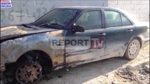 Report TV - Vlorë, punonjësit të policisë i djegin makinën në lagjen Pavarësia