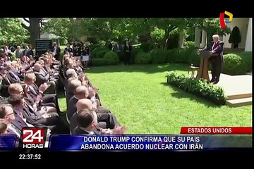 Presidente Trump anuncia que EEUU se retira del acuerdo nuclear con Irán