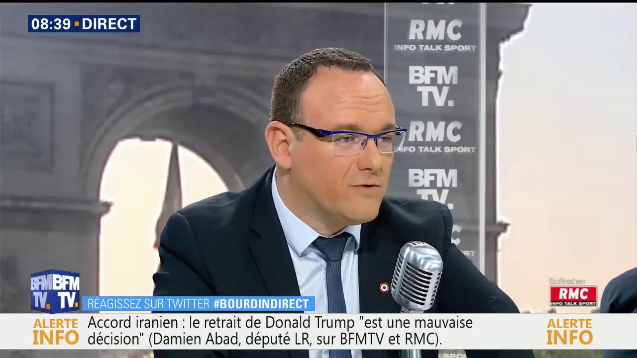 Damien Abad (LR) souhaite "une réaction européenne" après le retrait des États-Unis de l’accord nucléaire iranien