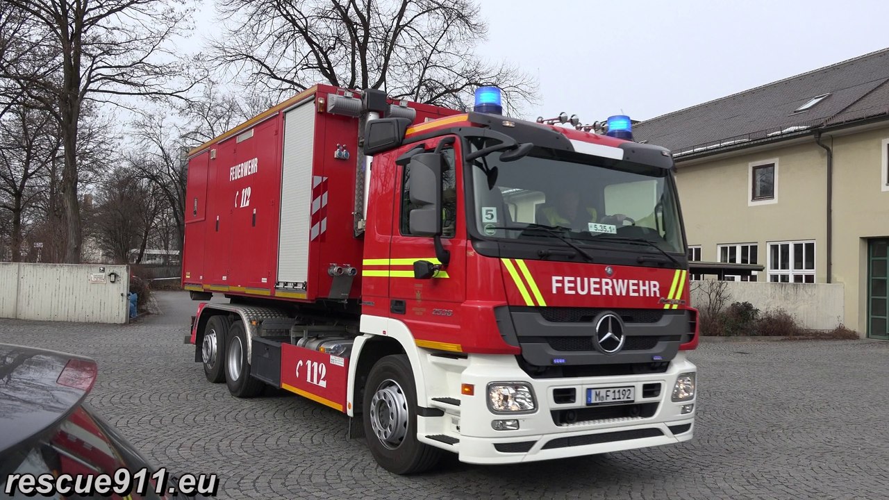 [SELTEN] GONG + WLF - Gefahrguteinsatz BF München FW 5 Ramersdorf