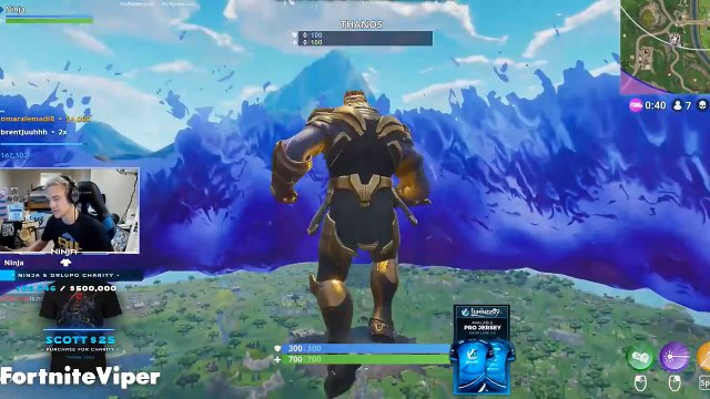NINJA WINS WITH THANOS - Infinity Gauntlet Mode Fortnite Battle Royale