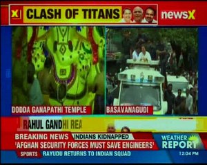 Rahul Gandhi kickstarts roadshow in Bengaluru; visited Dodda Ganapathi temple