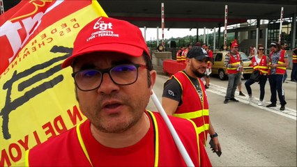 Opération "péage gratuit" sur l'A7 à Vienne