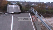 Report TV - Si në skena filmash, shembet Ura e Drojes në Lezhë