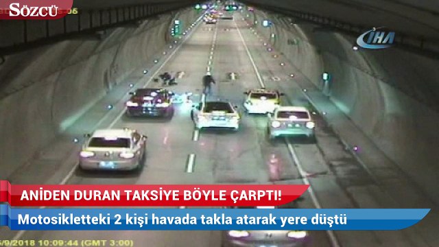 Dolmabahçe Tüneli'ndeki feci kaza kamerada