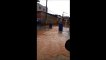Ruas alagadas em Alfredo Chaves após chuva desta quarta-feira (9)