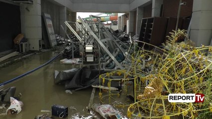 Report TV - Qendra tregtare “City Park” e përmbytur, miliona euro dëme