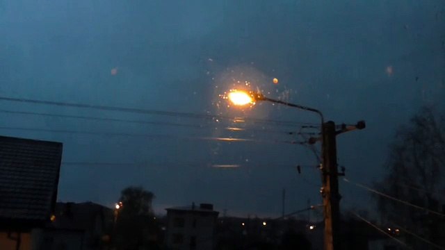 Lightning bolts in a thunderstorm