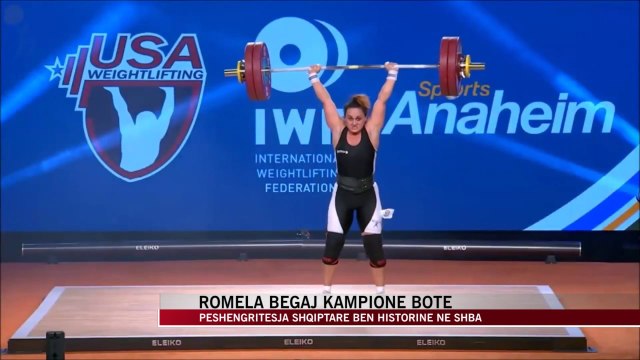 Romela Begaj shpallet kampione bote në peshëngritje - News, Lajme - Vizion Plus