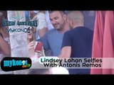 Lindsay Lohan selfie-taking with Antonis Remos in Mykonos
