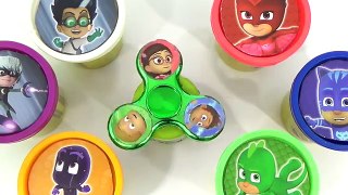 Pj Masks Play Doh Fidget Spinners Game with Catboy, Owlette & Gekko
