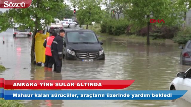 Ankara’da sağanak yağış etkili oldu