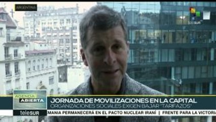 Se moviliza clase trabajadora en Argentina contra política del pdte.