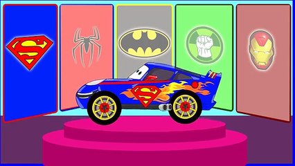 Cartoon Heroes Cars Funny Videos for Kids Learn Colors for Children