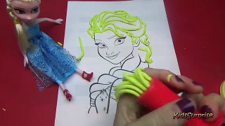 Frozen Elsa PLay Doh print coloring