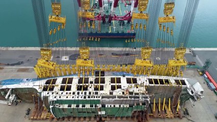 세월호 4년 만에 '직립'...연습은 성공 / YTN