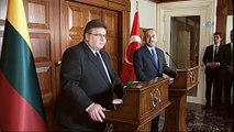 Dışişleri Bakanı Çavuşoğlu Litvanya Dışişleri Bakanı ile ortak basın toplantısı düzenledi