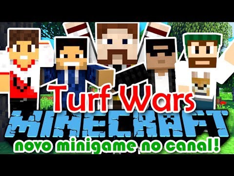 NOVO MINIGAME! - Turf Wars Minecraft (c/ MrNikki, Leon, Hydro e Val)