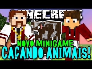 CAÇANDO ANIMAIS! - O LUGIN É UM ANIMAL! HAHAH xD (c/ Lugin) - Minecraft (Novo)