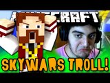 SKYWARS TROLL - MATANDO SEM CORTES! SOU NOOB xDD - Minecraft