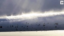 Les images impressionnantes d'un tsunami de neige ou Ghost Snow Wave