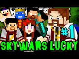 Minecraft: SKYWARS LUCKY - #1 - COMEÇA A BATALHA DOIDA!!
