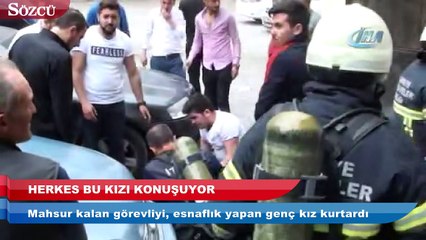 Erkekler baktı, genç kız dumanların arasına daldı