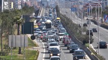 Report TV - Rëndohet trafiku në  autostradën Tiranë-Durrës