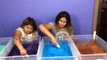 MAKING SLIME WITH ALL THE ELMER'S GLUE GALLONS - MAKING 5 GIANT SLIMES