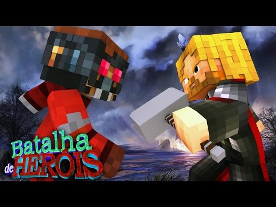 Minecraft : THOR vs STAR-LORD - BATALHA DE HERÓI ( Vingadores vs Guardiões da Galáxia)