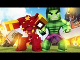Minecraft : IRON MAN vs HULK - BATALHA DE HERÓI - VINGADORES ( Avengers)