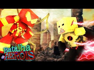 Minecraft : IRON SPIDER vs FLASH REVERSO - BATALHA DE HERÓI