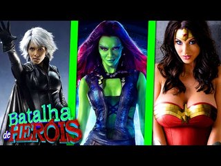 Minecraft : MULHER MARAVILHA vs GAMORA vs STORM - BATALHA DE HERÓI