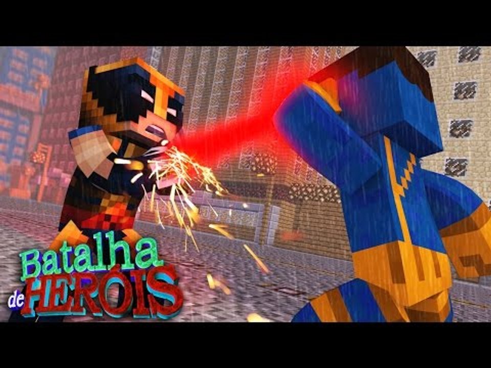Minecraft : WOLVERINE vs CYCLOPS - BATALHA DE HERÓI ( X-Men Apocalypse)