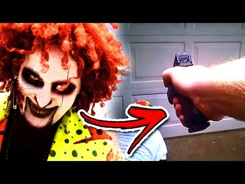 YOUTUBER BRASILEIRO DA UM TIRO A UM PALHAÇO ASSASSINO ! MATOU ?!