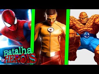 Minecraft : KID FLASH vs SPIDER-MAN vs COISA - BATALHA DE HERÓI