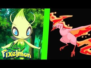 Minecraft : LUCKY PIXELMON - CELEBI VS MOLTRES SHINY ! A BATALHA LOUCA !