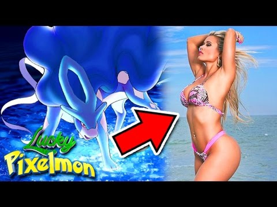 Minecraft : LUCKY PIXELMON - PAGANDO DESAFIO DE MENINA DE BIKINI ! SUICUNE SHINY !