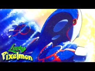 Minecraft : LUCKY PIXELMON - KYOGRE SALVA A BATALHA INTEIRA ! ONE HIT KILL NO RAYQUAZA LVL100 !