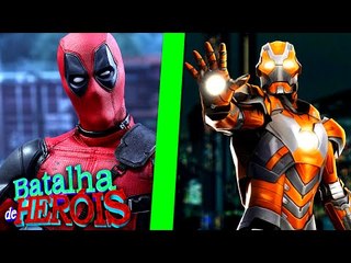 Minecraft : DEADPOOL vs IRON MAN LARANJA - BATALHA DE HERÓI
