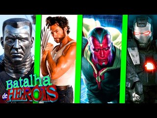 Minecraft : COLOSSUS vs WOLVERINE vs VISÃO vs MAQUINA DE COMBATE - BATALHA DE HERÓI