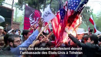 Iran: des étudiants manifestent devant l'ambassade des USA