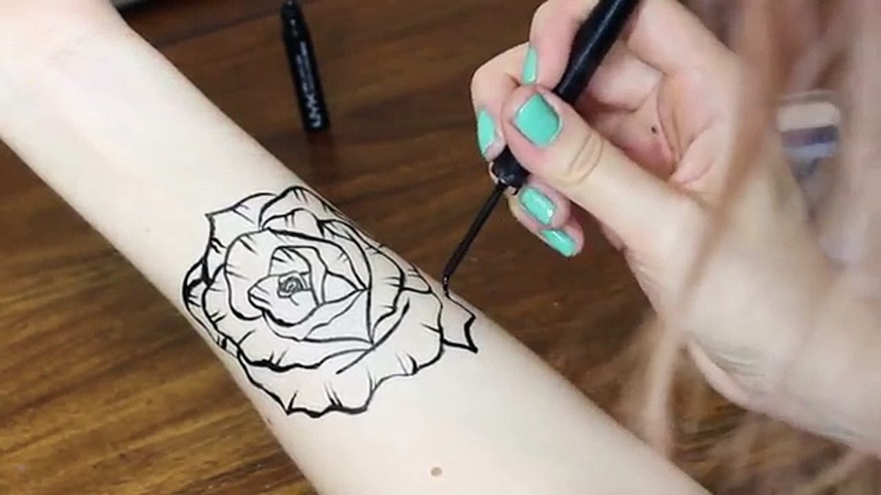 HOW TO: FAKE TATTOO WITH MAKEUP | Two Products