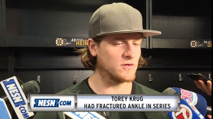 Torey Krug reveals injury during exit interview