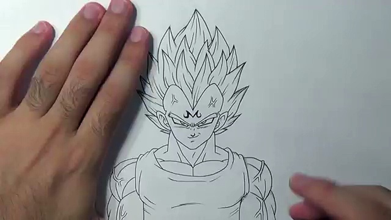 How To Draw MAJIN Vegeta - Step By Step Tutorial!