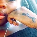 ''My And My Girls will beat you up if we ever see you in Ghana'' - Nigerian Girl Named Sashamora Ambode who Tattoed Davido On Her Body Vows To Beat Him Up After