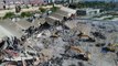 Abdi İpekçi Spor Salonu’nun yıkım çalışmaları havadan görüntülendi